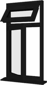 Black UPVC Window Style 11