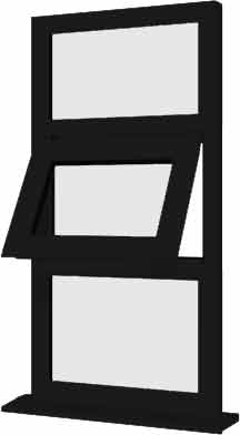 Black UPVC Window Style 15
