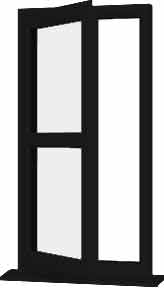 Black UPVC Window Style 177