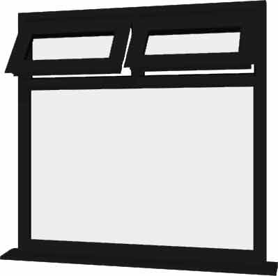 Black UPVC Window Style 22
