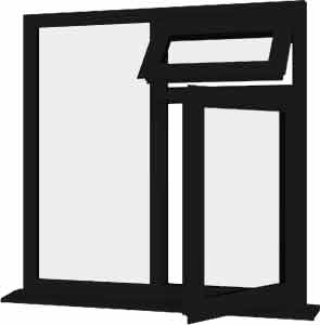 Black UPVC Window Style 28