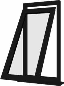 Black UPVC Window Style 3