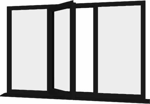 Black UPVC Window Style 33