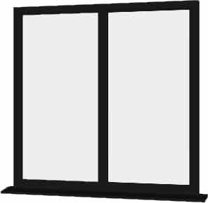 Black UPVC Window Style 35