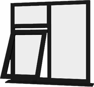 Black UPVC Window Style 41