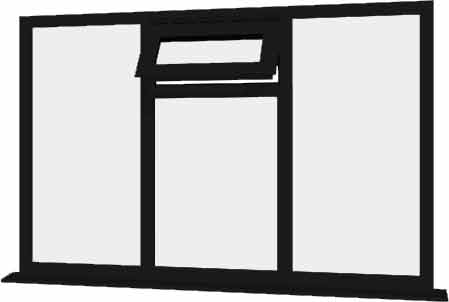Black UPVC Window Style 43