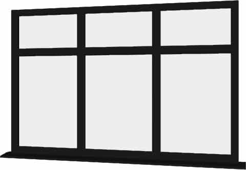 Black UPVC Window Style 49