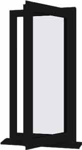 Black UPVC Window Style 5