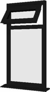 Black UPVC Window Style 6