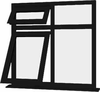 Black UPVC Window Style 71