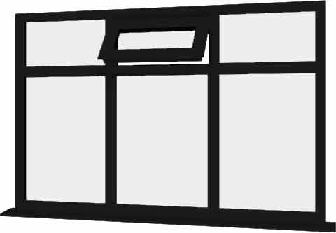 Black UPVC Window Style 78