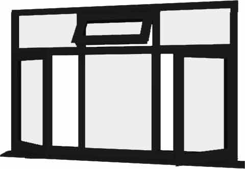 Black UPVC Window Style 79