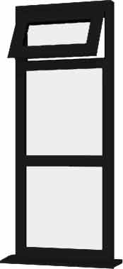 Black UPVC Window Style 88