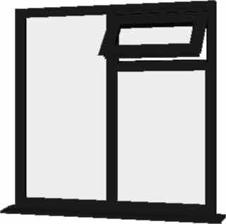Black UPVC Window Style 89