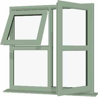Chartwell Green UPVC Window Style 123