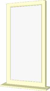 Cream UPVC Window Style 1