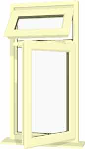 Cream UPVC Window Style 12