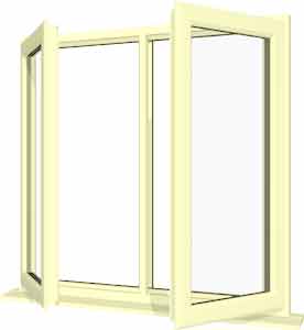 Cream UPVC Window Style 14