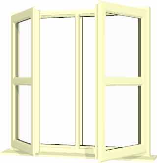 Cream UPVC Window Style 144