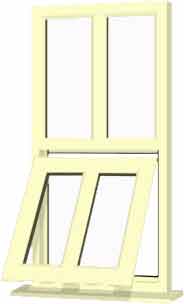 Cream UPVC Window Style 145