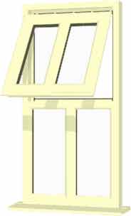 Cream UPVC Window Style 146