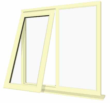 Cream UPVC Window Style 16