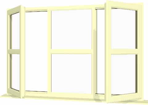 Cream UPVC Window Style 164