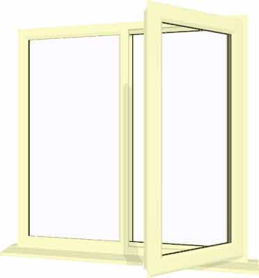 Cream UPVC Window Style 19