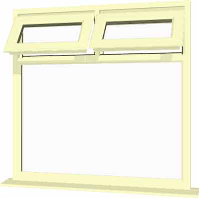 Cream UPVC Window Style 22