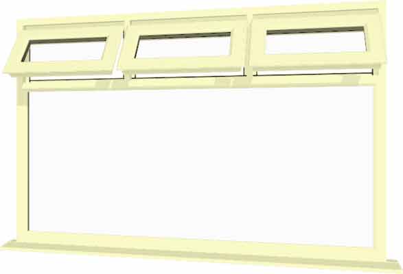 Cream UPVC Window Style 23