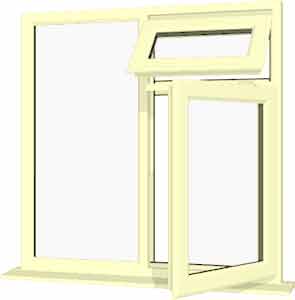 Cream UPVC Window Style 28