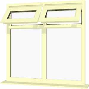 Cream UPVC Window Style 29