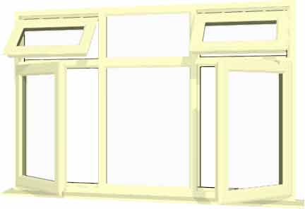 Cream UPVC Window Style 31