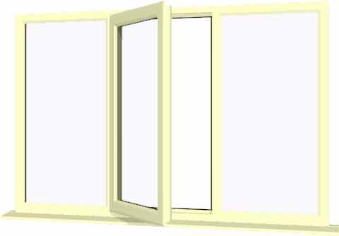 Cream UPVC Window Style 33