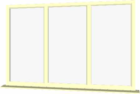 Cream UPVC Window Style 36