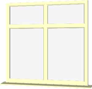 Cream UPVC Window Style 37