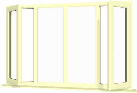 Cream UPVC Window Style 39
