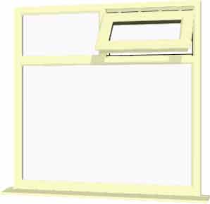 Cream UPVC Window Style 45
