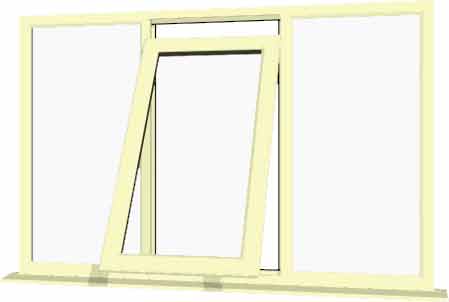 Cream UPVC Window Style 46