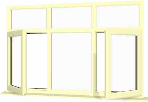 Cream UPVC Window Style 50