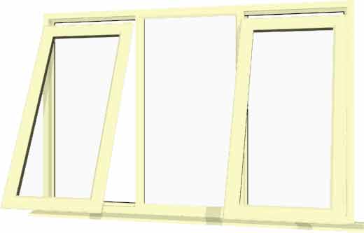 Cream UPVC Window Style 52