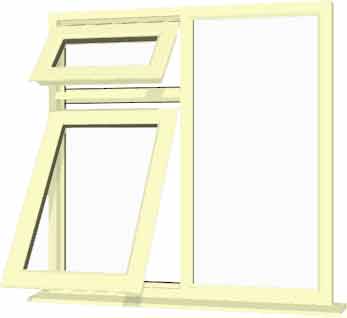 Cream UPVC Window Style 56