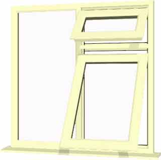 Cream UPVC Window Style 57