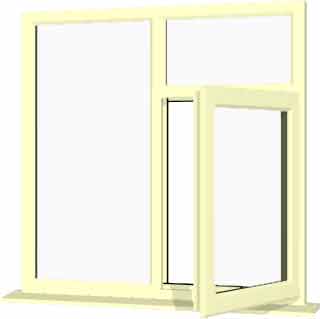 Cream UPVC Window Style 59