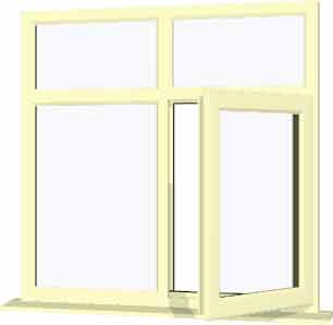 Cream UPVC Window Style 75