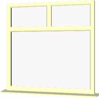 Cream UPVC Window Style 77