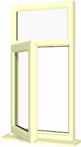 Cream UPVC Window Style 8