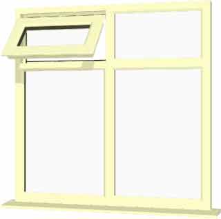 Cream UPVC Window Style 80
