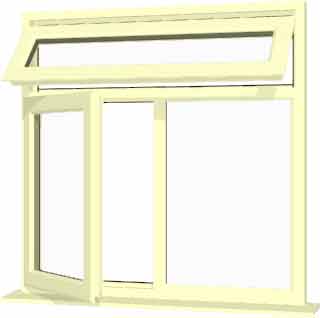 Cream UPVC Window Style 85