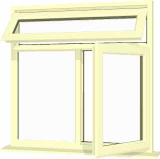 Cream UPVC Window Style 86